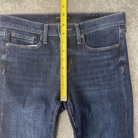 Banana Republic Jeans Womens 27 Skinny Dark Wash Stretch Denim Pants Blue Casual - Picture 8 of 12